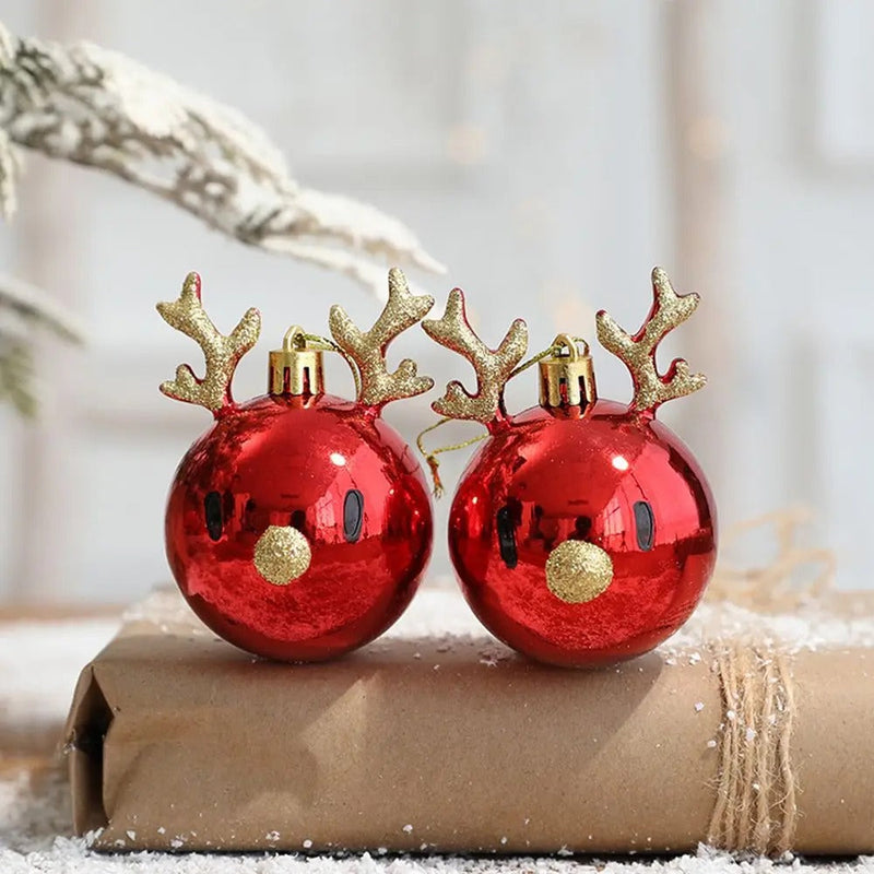 Conjunto de Bolas de Natal Decoradas