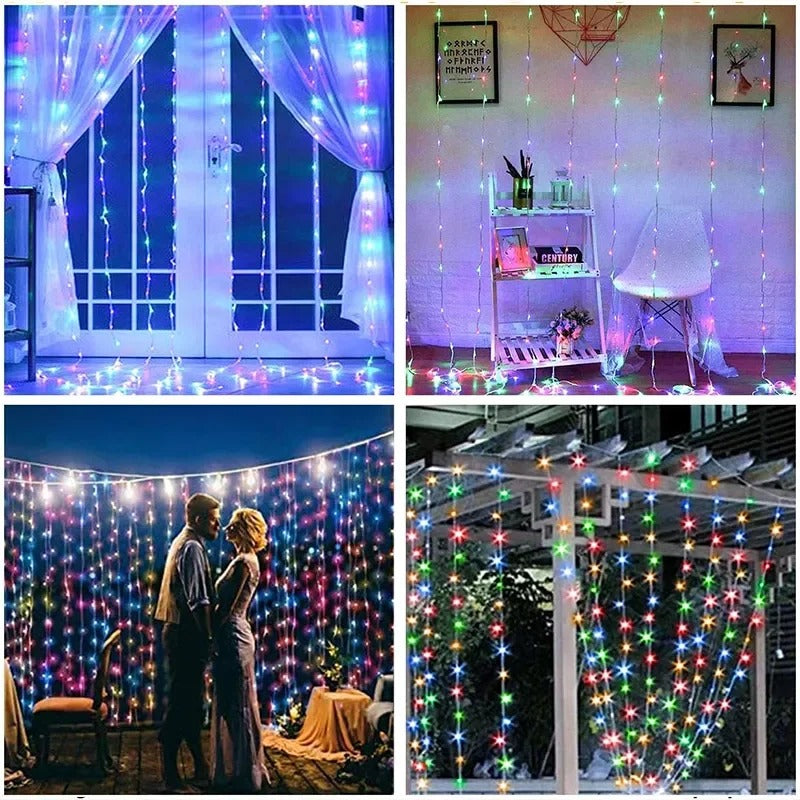 Varal de Luzes Led Impermeável para Decoração de Natal