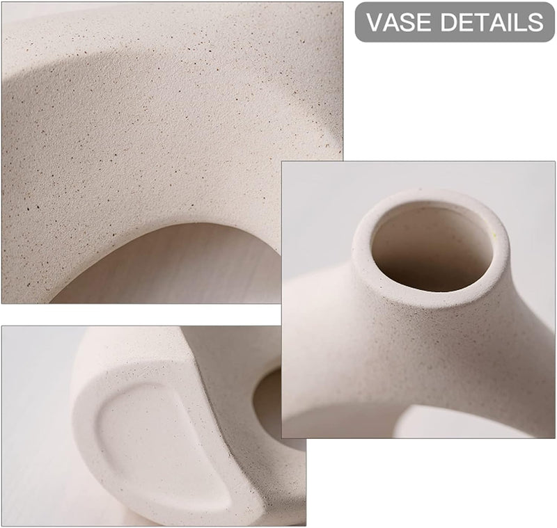 Vaso Duplo de Cerâmica Moderno para Decoração | ChicHome